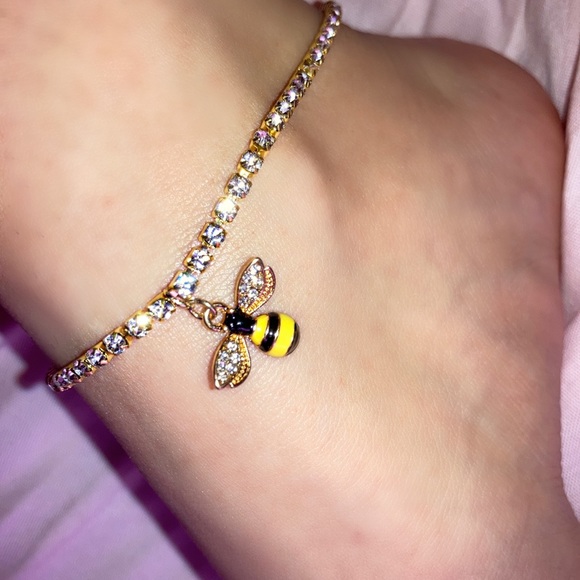 Bee tennis anklet - Picture 1 of 4